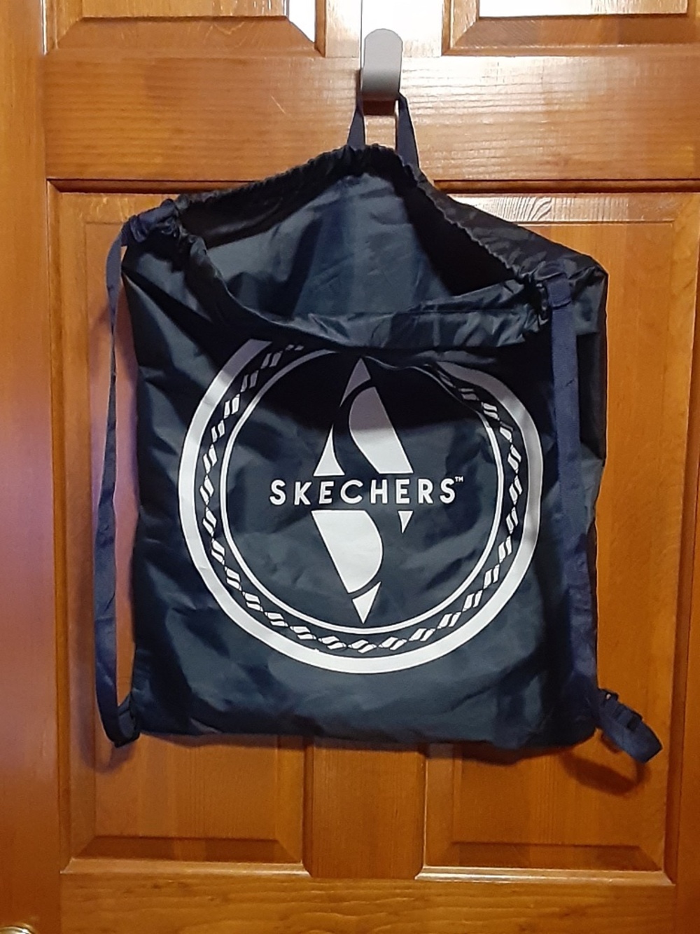 Skechers Navy Blue Nylon Drawstring Backpack